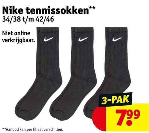 Nike tennissokken 34/38 t/m 42/46 aanbieding bij Kruidvat.